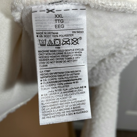 EUC Old Navy Cozy Sherpa Quarter-Zip Pullover in Cream and Pink XXL - Picture 8 of 9